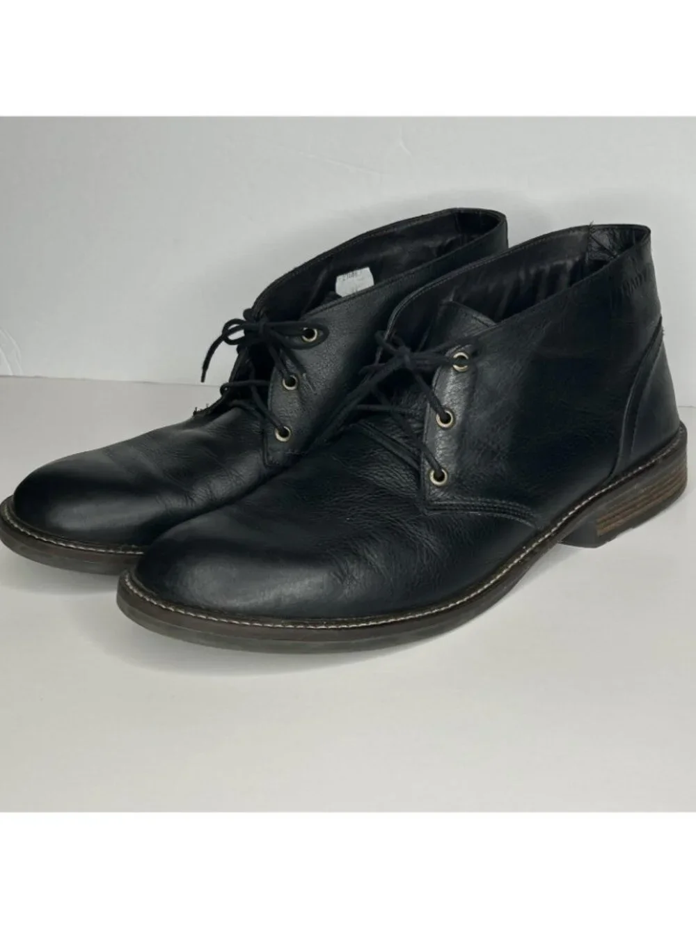 Naot Chukka Boots Mens Size 13 Black Leather Lace Up Slip Resistant 27808 Israel